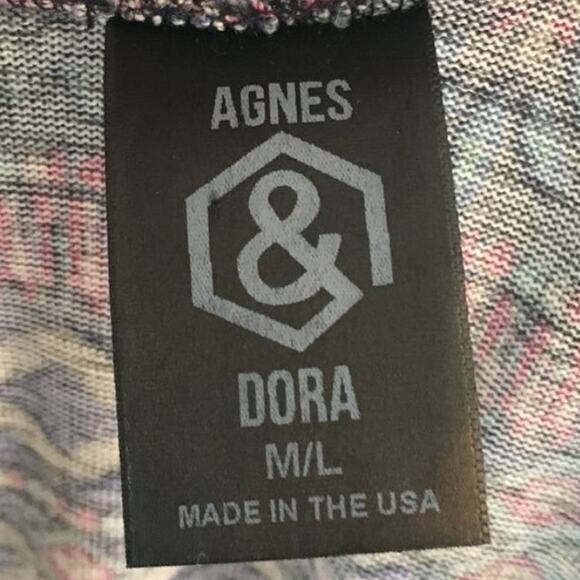 AGNES & DORA Bohemian Printed Open Duster Cardigan with Pockets SZ 8 - Picture 8 of 11